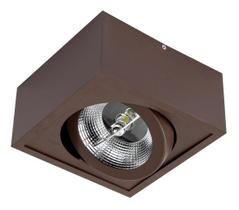 Plafon Spot Sobrepor Quadrado Marrom Box P/ AR111 Orluce ST2763 Plafon Spot Sobrepor Quadrado Marrom Box P/ AR111 Orluce ST2763