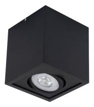 Plafon Spot Sobrepor Quadrado Preto Box P/ PAR20 Orluce ST2755
