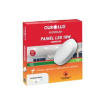 Plafon Super Led Sobrepor 18W Bivolt 6500k Redondo Ourolux