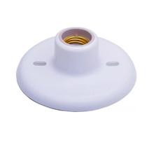 Plafon suporte lampada bocal branco porcelana enerlux
