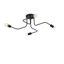 Plafon Taschibra Cronos Preto Para 4 Lâmpadas E27 Bivolt