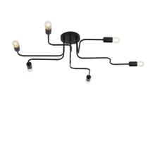 Plafon Taschibra Cronos Preto Para 6 Lâmpadas E27 Bivolt Plafon Taschibra Cronos Preto Para 6 Lâmpadas E27 Bivolt