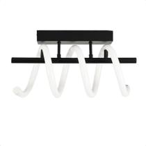Plafon Taschibra Moderno Spring Led 16w Luz Quente 3000k Bivolt Preto Plafon Taschibra Moderno Spring Led 16w Luz Quente 3000k Bivolt Preto