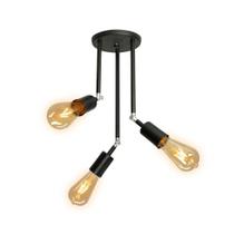 Plafon Taschibra Pointer Triplo 3xe27 Bivolt Preto