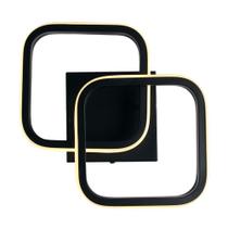 Plafon Taschibra Village Square Led 10w 3000k Luz Amarela Bivolt Preto