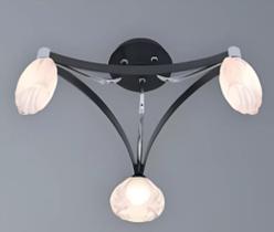 Plafon Teia Aranha Ingenova 3 Lamp Tabaco Com Vidro Luciin