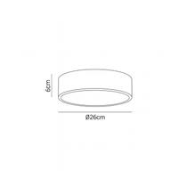 Plafon toronto red branco c dourado 26cm 18w 3k/6k/4k Plafon toronto red branco c dourado 26cm 18w 3k/6k/4k