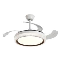 Plafon Ventilador De Teto Flesh Wind Cristal 36W LED 3K/4K/6K Multicor Branco EBVL80003 - EmbuLED