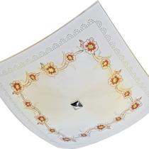 Plafon Vidro Quadrado 25x25 P/ 2 Lampadas E-27 Primavera Plafon Vidro Quadrado 25x25 P/ 2 Lampadas E-27 Primavera