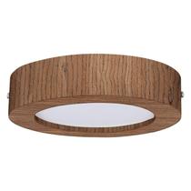 Plafon Wood Madeira Redondo Led 12W Bivolt Imbuia