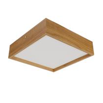 Plafon Wood Quadrado 30cm - 2 Luzes E27 - Freijó
