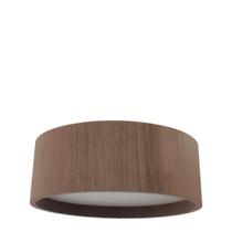 Plafon Wood Redondo 25Cm - 2 Luzes E27 - Imbuia Plafon Wood Redondo 25Cm - 2 Luzes E27 - Imbuia