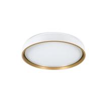 Plafon Yael 36W Redondo 50cm Branco e Dourado Plafon Yael 36W Redondo 50cm Branco e Dourado