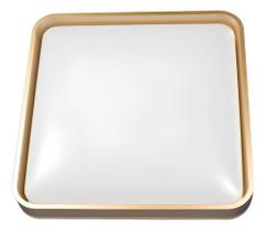 Plafon Yael Led 36w Branco dourado Quadrado Bivolt Luminatti Branco Plafon Yael Led 36w Branco dourado Quadrado Bivolt Luminatti Branco