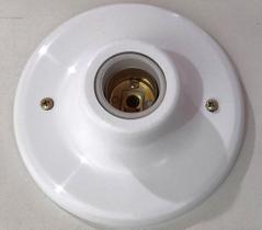 Plafonier Branco Com Soquete De Louça Ecostik Ref. 5092