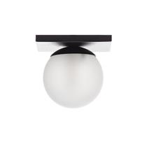 Plafonier Plafon Bola Canopla Quadrada G9 Sobrepor