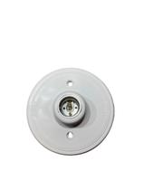 Plafonier plafon branco bocal rosca e27 bi volt