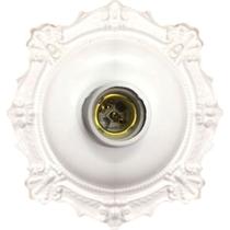 Plafonier Pvc Elite Decorativo Branco Soquete Porcelana 27 Plafonier Pvc Elite Decorativo Branco Soquete Porcelana 27