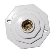 Plafonier Pvc Elite Oitavado Branco Soq.Porc.E-27