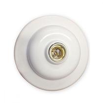Plafonier Pvc Elite Redondo Lombada Branco Soquete Porcelana E27 242