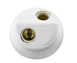 Plafonier Soquete Porcelana 14x14x6cm 2 Lâmpadas Ilumi Plafonier Soquete Porcelana 14x14x6cm 2 Lâmpadas Ilumi
