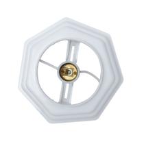 Plafons Plafonier Bocal Sextavado Branco Soquete 6066 STRAHL