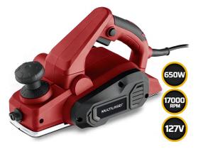 Plaina elétrica profissional 650w 17000 Rpm Multilaser HO241 cor Vermelho 127V Plaina elétrica profissional 650w 17000 Rpm Multilaser HO241 cor Vermelho 127V