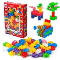 Plakt Engrenagens De Montar 84 Peças Didático - Paki Toys