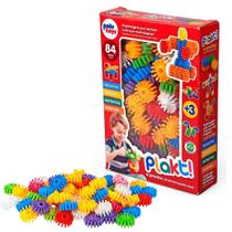 Plakt Formas de Montar Coloridas Criativo Infantil 84 Peças