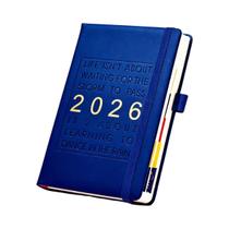 Planejador A5 Em Couro PU 2026, Agenda Mensal, Semanal E Diária, 412 Páginas, Caderno Organizador De