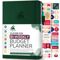Planejador de orçamento Clever Fox Bi Weekly A5 verde escuro