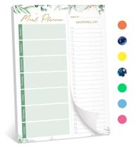 Planejador de refeições Taja Magnetic 52 folhas com lista de compras destacável Planejador de refeições Taja Magnetic 52 folhas com lista de compras destacável