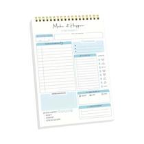 Planejador Diário Com Molas 52 Folhas 6.5x10in Organizador Semanal Caderno Material De Escritório