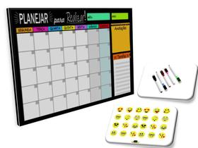 Planejador planner semanal magnetico acompanha 6 imas e 1 caneta mp01 - ec
