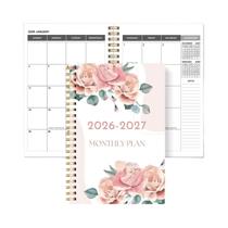 Planejador Semanal E Mensal A5 2026-2027, Organizador Espiral, Calendário, Notas, Materiais