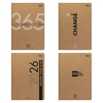 Planner anual grampeado kraftwork 2026 tilibra sortidos