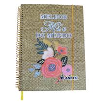 Planner Anual Marrom Dia Das Mães Feminino 80 Páginas