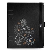 Planner Argolado A5 ótima com Caixa Noir Flores Planner Argolado A5 ótima com Caixa Noir Flores