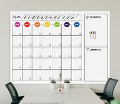 Planner calendário profissional de paredes com 4 canetas escreve apaga 1600x1200