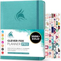 Planner Clever Fox PRO Semanal e Mensal Aquamarine Planner Clever Fox PRO Semanal e Mensal Aquamarine
