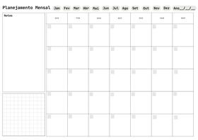 Planner De Mesa A3 Mensal Não Datado 24 Folhas Planner De Mesa A3 Mensal Não Datado 24 Folhas