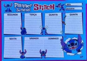 Planner de Mesa a4 25 folhas mensal stitch