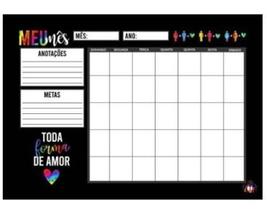 Planner de Mesa a4 mensal 25 folhas lgbtqiplan010
