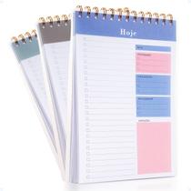 Planner De Mesa Diário 50 Folhas Não Datado Lista Prioridade