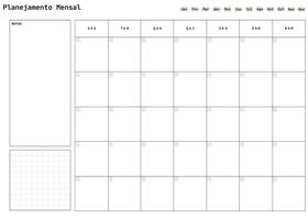 Planner De Mesa Planejamento Mensal Anotação 24 Folhas