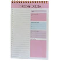 Planner Diário Bloco de Notas To Do List Semanal 50 Folhas Aramado Dourado Multiuso