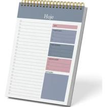 Planner Diário Vertical Espiral com Checklist 50 Folhas Organização Planner Diário Vertical Espiral com Checklist 50 Folhas Organização