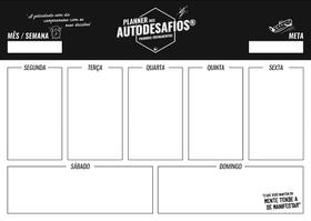 Planner dos Autodesafios - Organizador Semanal com 25 Folhas Destacáveis