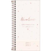 Planner Espiral 11,9 x 24 cm Soho 90 G 2025 - Listras Lilás-Rosa Adventures