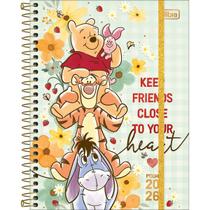 Planner Espiral 17,7 x 24 cm Pooh 2026 - Fundo Verde - Keep Friends